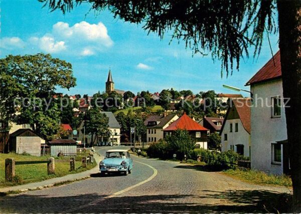 Fichtelberg Bayreuth Hauptstrasse Blick zur Kirche