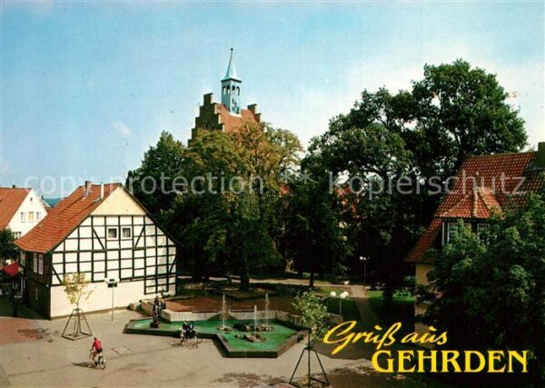 Gehrden Hannover Fussgaengerzone Blick auf Margarethenkirche
