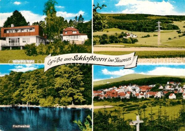 Schlossborn Haus am Wald Fischweiher Kreuz Landschaftspanorama
