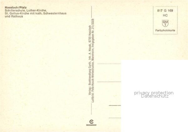 Hassloch Pfalz Schillerschule Lutherkirche St Gallus Kirche Schwesternhaus Ratha – Bild 2