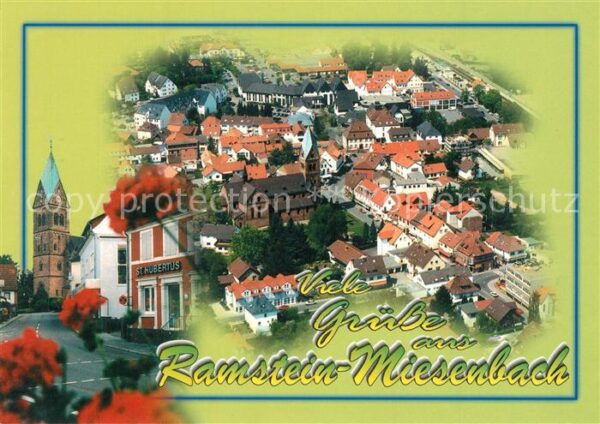 Ramstein-Miesenbach Kath Kirche St Nikolaus Fliegeraufnahme