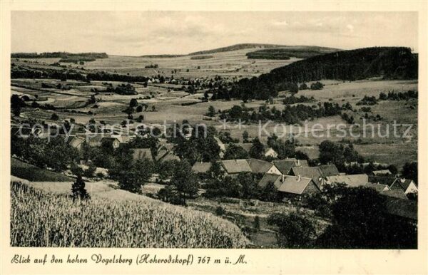 Schotten Hessen Panorama Blick auf den hohen Vogelsberg Hoherodskopf