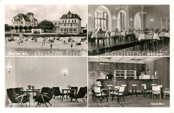 Scharbeutz Ostseebad Berliner Hof Speisesaal Hausbar Gesellschaftsraum