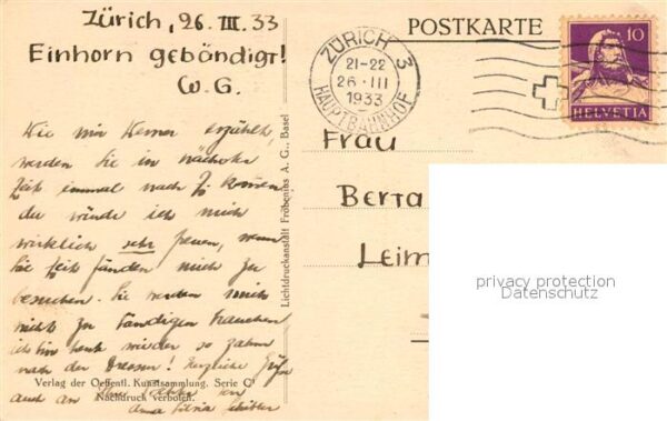 St Blasien Albtal Schwarzwald Hans Thoma Kuenstlerkarte oeffentliche Kunstsammlu – Bild 2