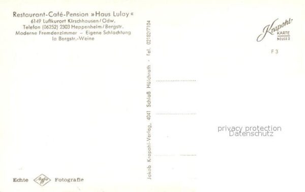 Kirschhausen Restaurant Cafe Pension Haus Lulay Odenwald – Bild 2