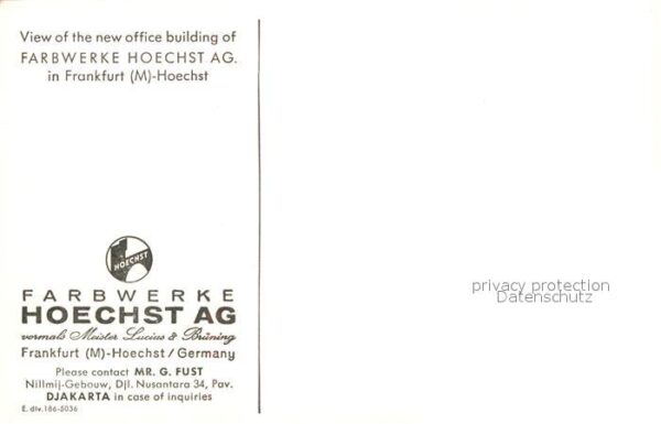 Hoechst Main Buerogebaeude Farbwerke Hoechst AG – Bild 2