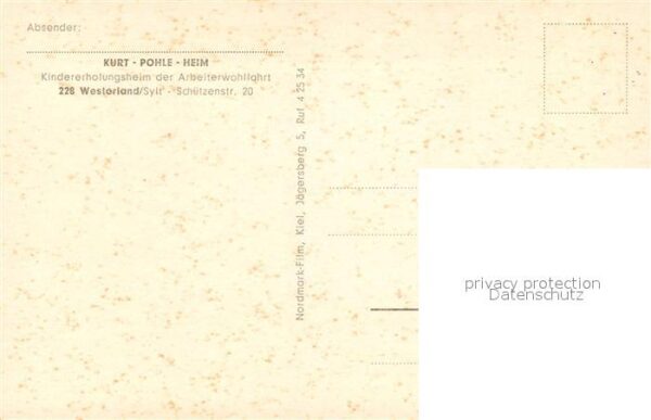 Westerland Sylt Kurt Pohle Heim Kindererholungsheim – Bild 2