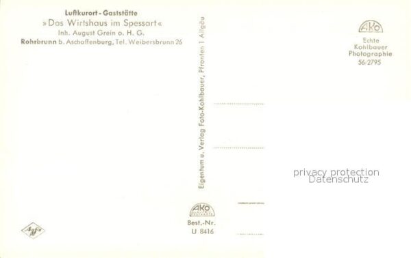 Rohrbrunn Luftkurort Gaststaette Das Wirtshaus im Spessart – Bild 2