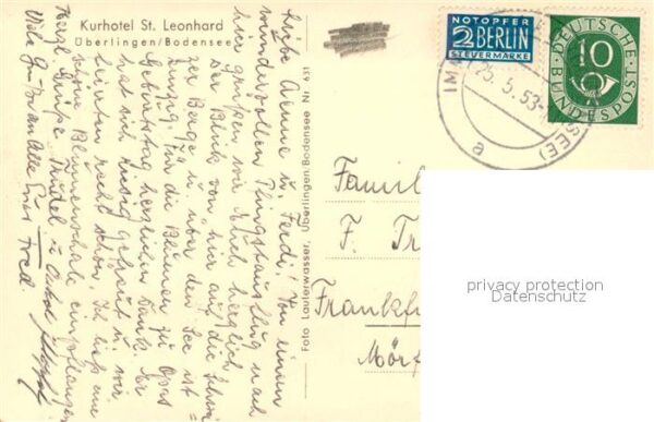 ueberlingen Bodensee Kurhotel St Leonhard Blick ueber den See zum Saentis Appenz – Bild 2