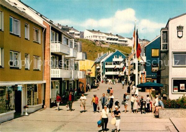 Helgoland Geschaeftsstrasse im Unterland