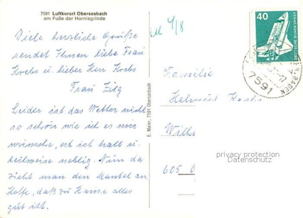 Obersasbach Kneippkurhaus Sanatorium Marienheim Erlenbad am Fusse der Hornisgrin – Bild 2