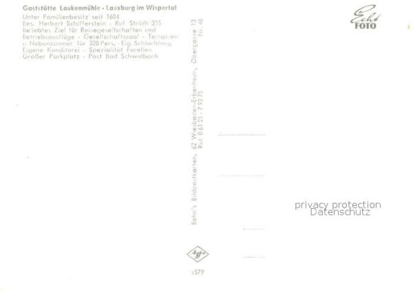 Lauxburg Wispertal Gaststaette Laukenmuehle Landschaftspanorama – Bild 2