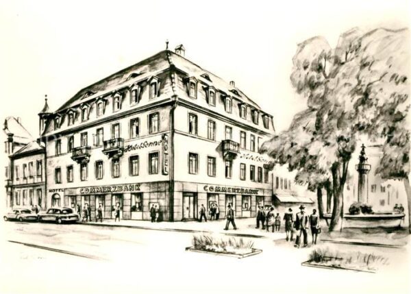 Loerrach Hotel Sonne am Marktplatz Kuenstlerkarte