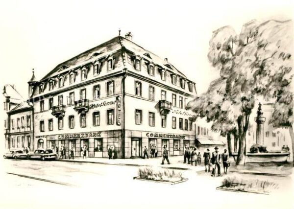 Loerrach Hotel Sonne am Marktplatz Kuenstlerkarte