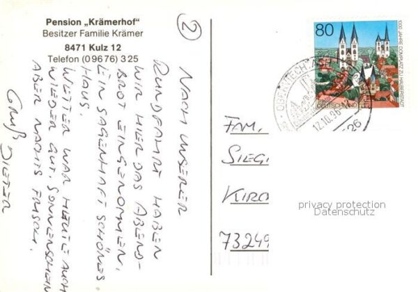 Kulz Pension Kraemerhof Gaststaette Garten Landschaftspanorama See – Bild 2