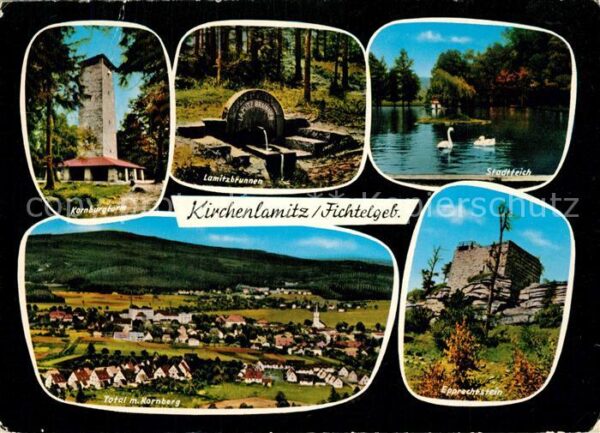 Kirchenlamitz Kornburgturm Lamitzbrunnen Stadtteich Schwaene Epprechtstein Felse