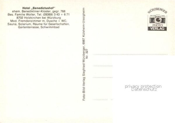 Holzkirchen Unterfranken Ortsansichten Kirche Hotel Benedictushof ehem. Benedikt – Bild 2
