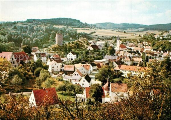 Hohenfels Oberpfalz Stadtpanorama mit Burgturm