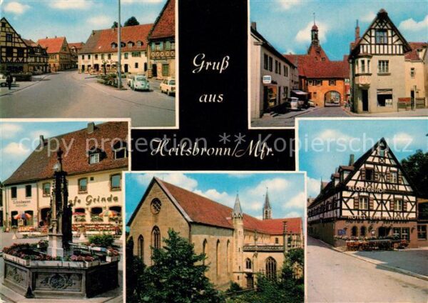 Heilsbronn Altstadt Brunnen Gaststaette Kirche Hotel Fachwerkhaus Torbogen