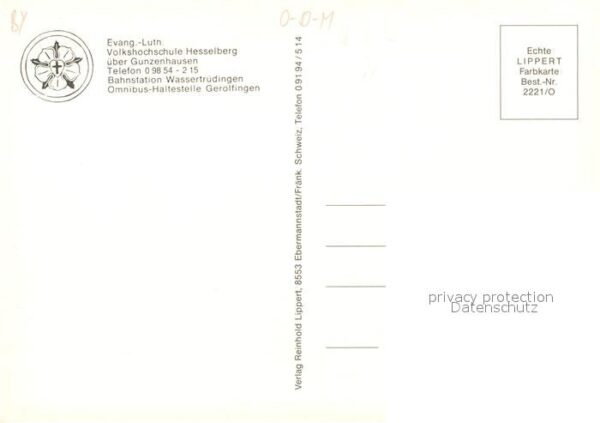 Hesselberg Gunzenhausen Evangelisch luth. Volkshochschule Ortsmotiv mit Kirche L – Bild 2