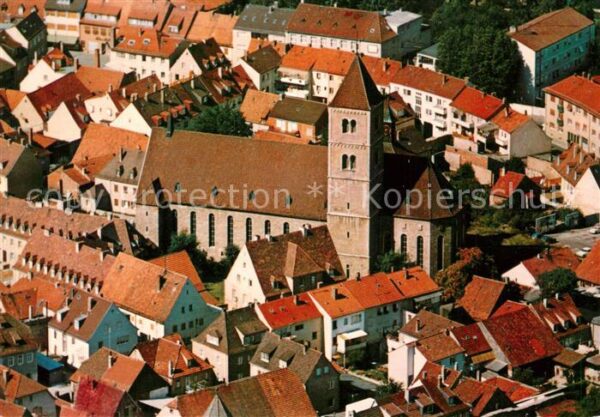 Heidingsfeld St Laurentius Kirche Altstadt Fliegeraufnahme