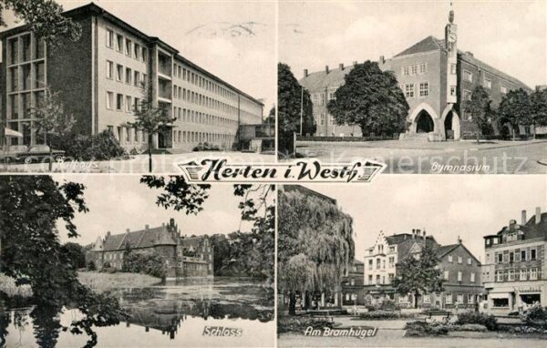 Herten Westfalen Rathaus Gymnasium Schloss Am Bramhuegel