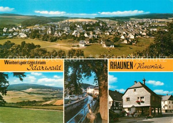 Rhaunen Hunsrueck Panorama Dorfbach Gasthaus