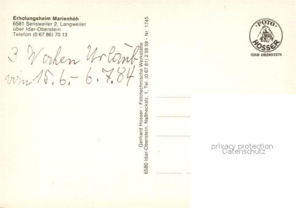 Sensweiler Erholungsheim Marienhoeh – Bild 2