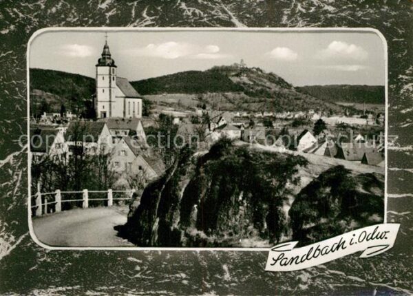 Sandbach Hessen Stadtblick Kirche