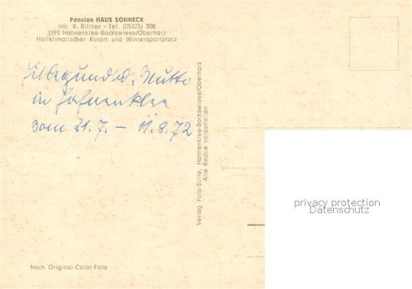 Hahnenklee-Bockswiese Harz Pension Haus Sonneck – Bild 2