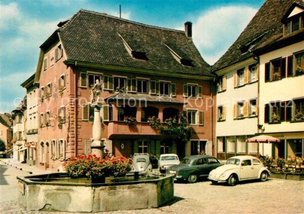 Staufen Breisgau Marktplatz Rathauskaffee Gasthaus zum Loewen