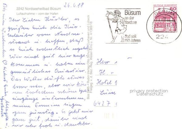 Buesum Nordseebad Fliegeraufnahme mit Hafen – Bild 2