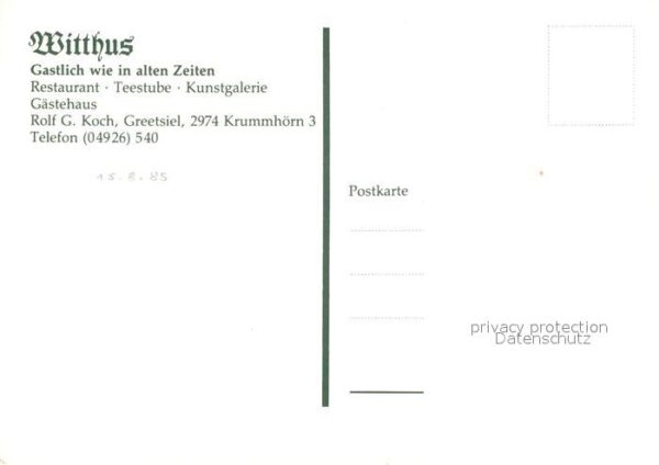 Krummhoern Gaestehaus Restaurant Witthus – Bild 2