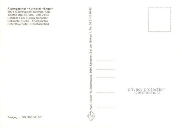 Buflingsried Allgaeu Alpengasthof Kurhotel Engel Fliegeraufnahme – Bild 2
