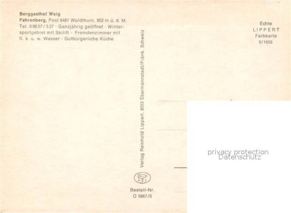 Fahrenberg Oberpfalz Berggasthof Weig Kirche Gastraeume – Bild 2