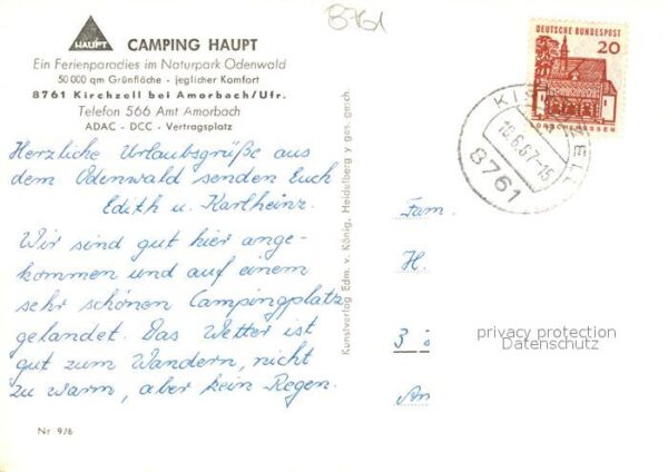 Kirchzell Camping Haupt – Bild 2
