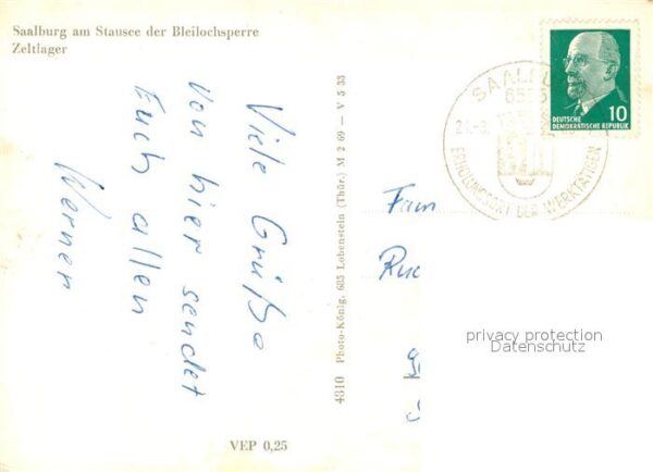 Saalburg Saale Stausee Bleilochsperre Zeltlager – Bild 2