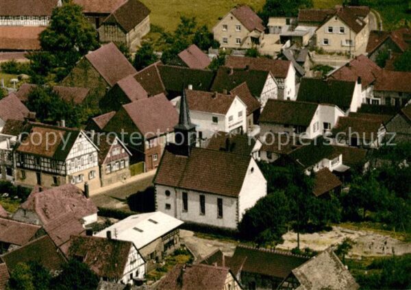 Schlierbach Hessen Fliegeraufnahme Baustein Evangelische Kirche