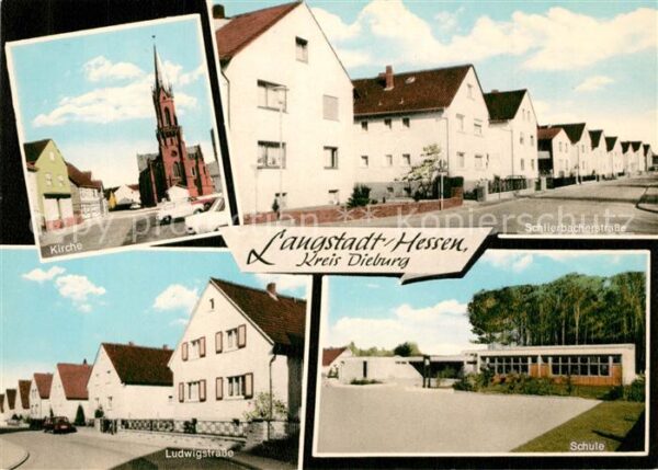 Langstadt Dieburg Schlierbacherstrasse Schule Kirche