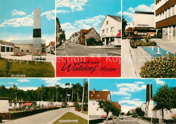 Walldorf Hessen Evangelische Kirche Ludwigstrasse Gartenstrasse