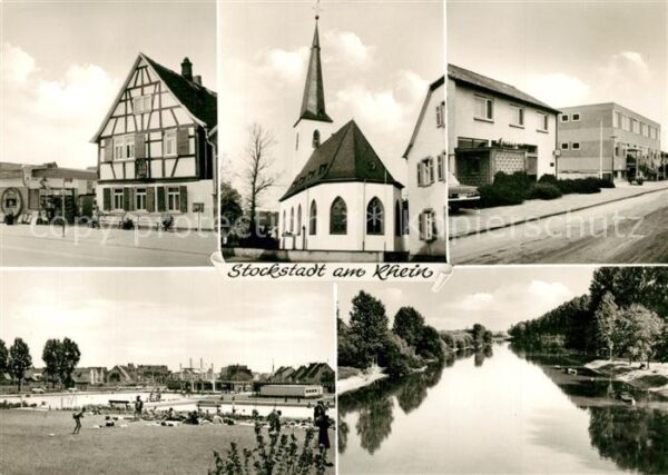 Stockstadt Rhein Kirche Schwimmbad