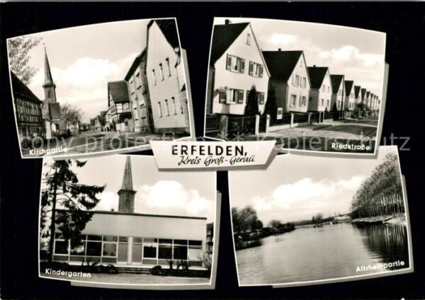 Erfelden Riedstrasse Kirche Kindergarten