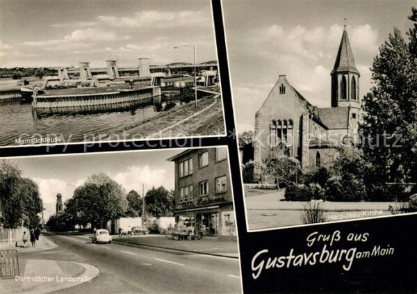 Gustavsburg Mainz Herz-Jesu-Kirche Main-Schleuse