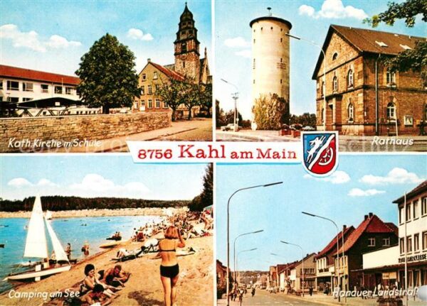 Kahl Main Rathaus Katholische Kirche Camping