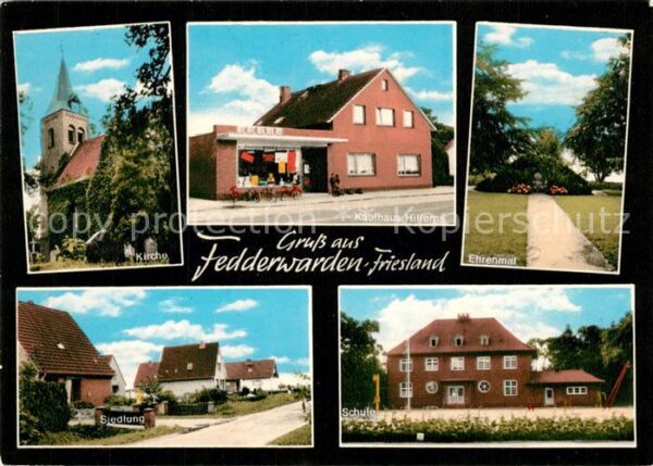 Fedderwarden Kirche Ehrenmal Kaufhaus Hillerns