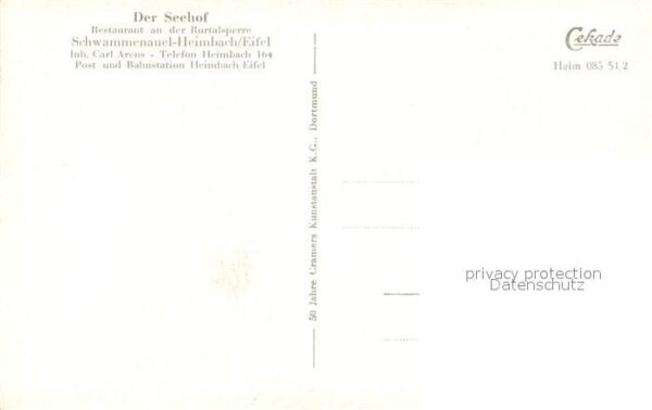 Heimbach Eifel Rurtalsperre Schwammenauel Seehof – Bild 2