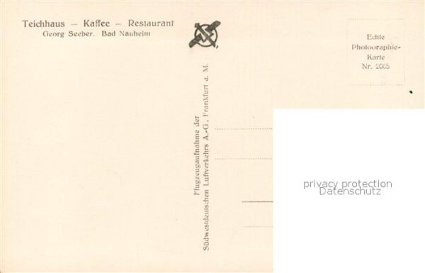 Bad Nauheim Fliegeraufnahme Teichhaus Kaffee – Bild 2