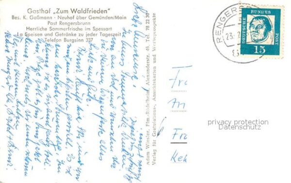 Neuhof Fellen Gasthof Zum Waldfrieden – Bild 2