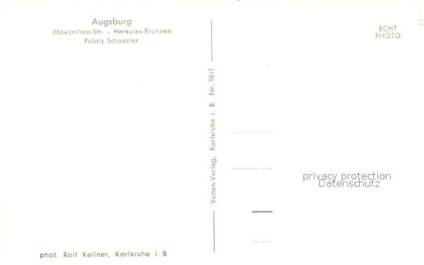 Augsburg Maximilian-Str. Herkules-Brunnen Palais Schoezler – Bild 2