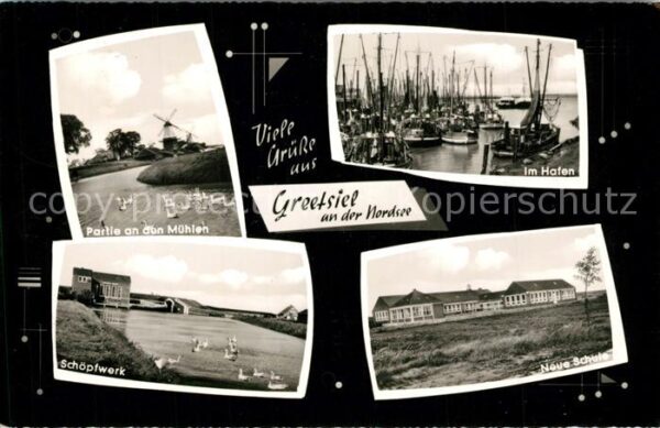 Greetsiel Hafen neue Schule Schoepfwerk